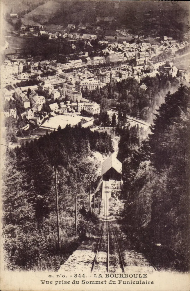 La Bourboule — Aussicht vom Gipfel des Seilbahns — G. D'O., n°844 - Vorderseite