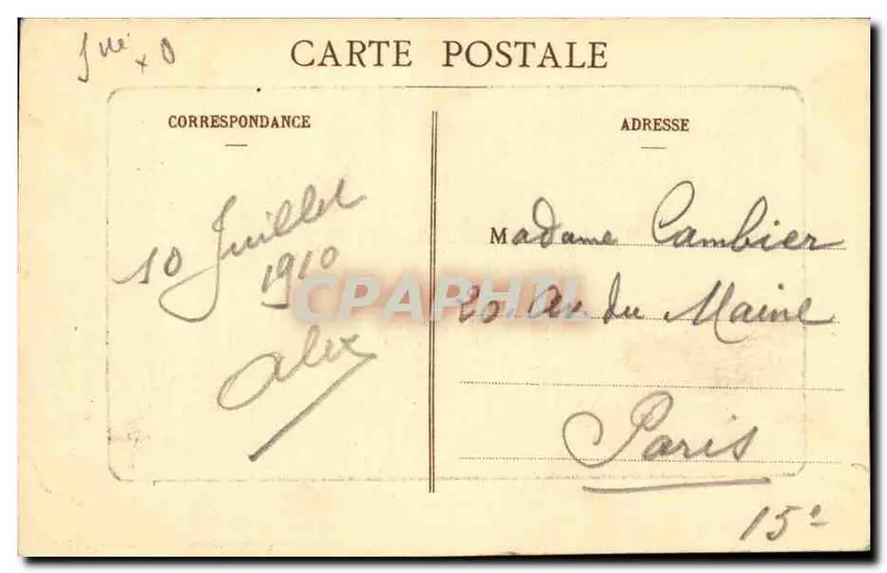 Pontoise - Das Schloss - Die Oise — A. Seyes, Verlag - Fotografie Godefroy - Rückseite