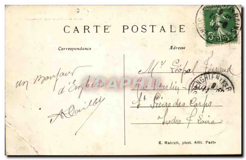 Enghien-les-Bains — Die Gärten des Casinos — E. M. - Rückseite