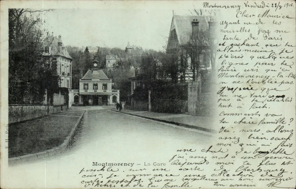 Montmorency — A Estação — Editor F.H. Paris, número de série não visível - Frente