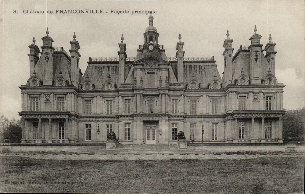 Schloss FRANCONVILLE - Hauptfassade — Verlag Frénaud, Beauvais-sur-Oise, n°3 - Vorderseite