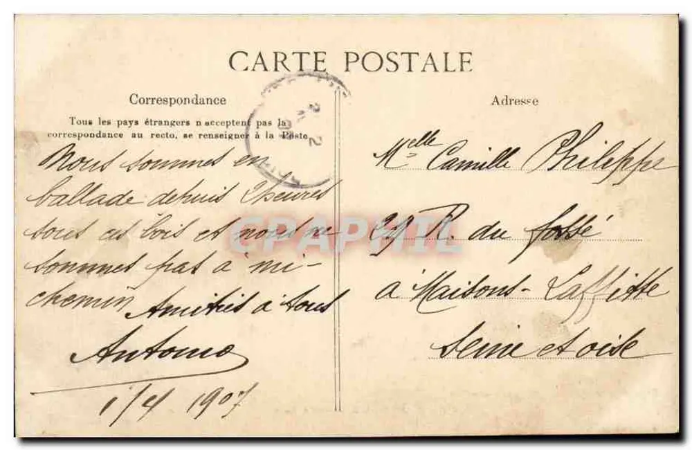 Champlatreux — Unterholz — Imp.-Phot. J. Frémont, Beaumont-sur-Oise - Rückseite