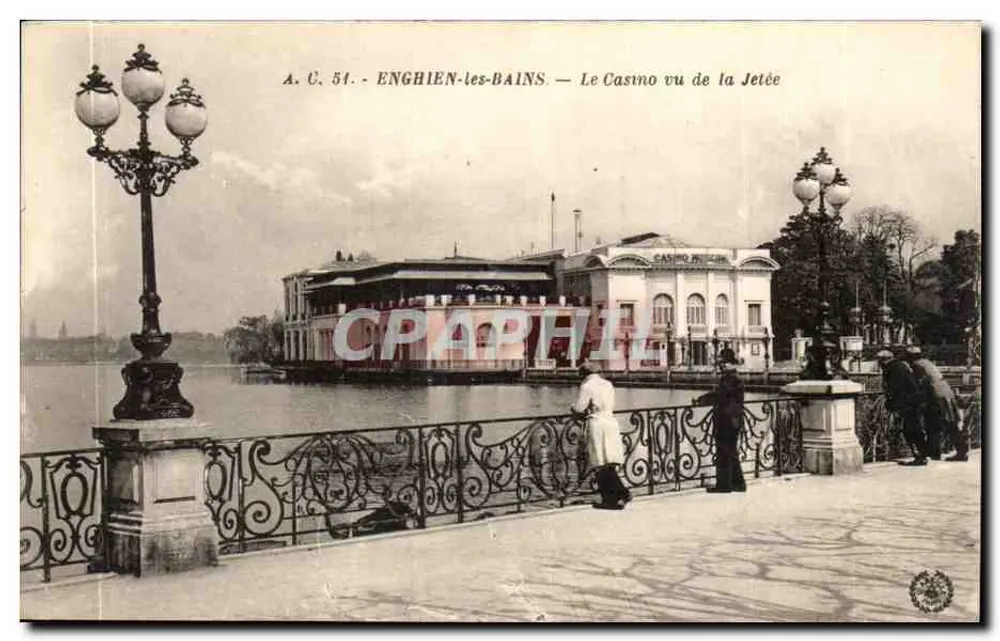 Enghien-les-Bains — Das Casino vom Steg aus gesehen — A.C. 51 - Vorderseite