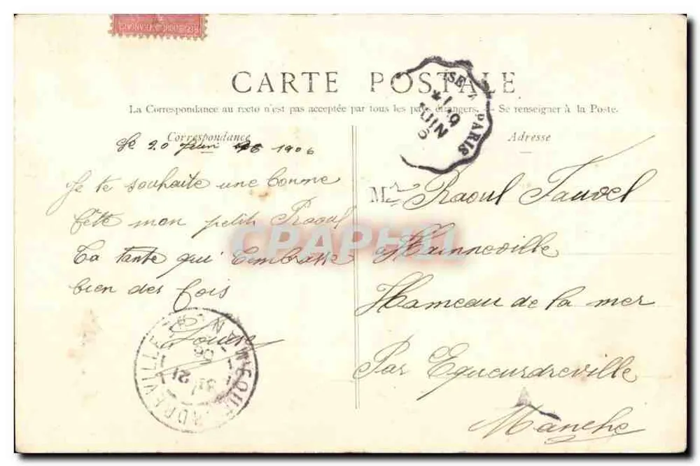 Eine Violette aus Enghien — unbekannter Verleger, Seriennummer nicht sichtbar - Rückseite