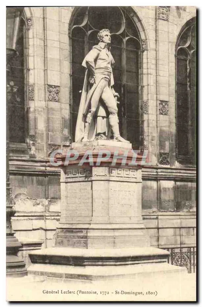 Statue du Général Leclerc — Pontoise, 1772 - Saint-Domingue, 1801 — éditeur non visible - Recto