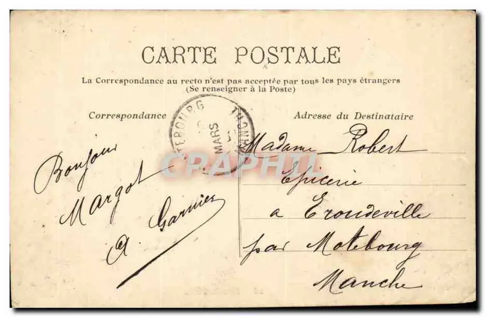 Vincennes — Rue de Paris — Verlag Pinaud, n°28 - Rückseite