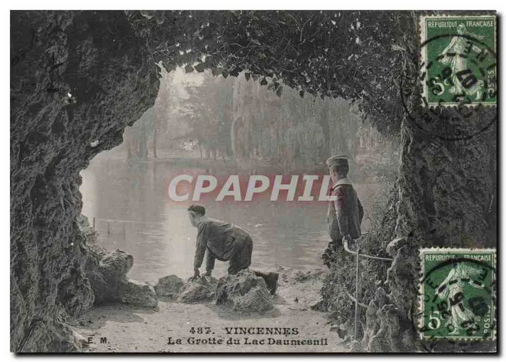 Die Höhle des Sees Daumesnil — Vincennes — E.M. n°487 - Vorderseite