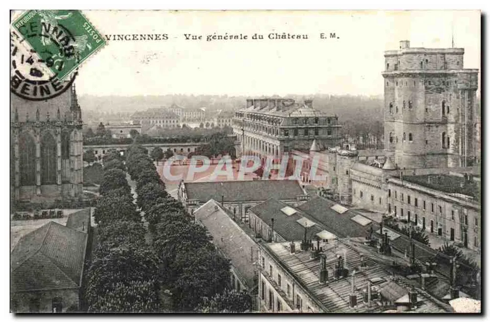 Vincennes — Vista geral do Castelo — E.M. - Frente