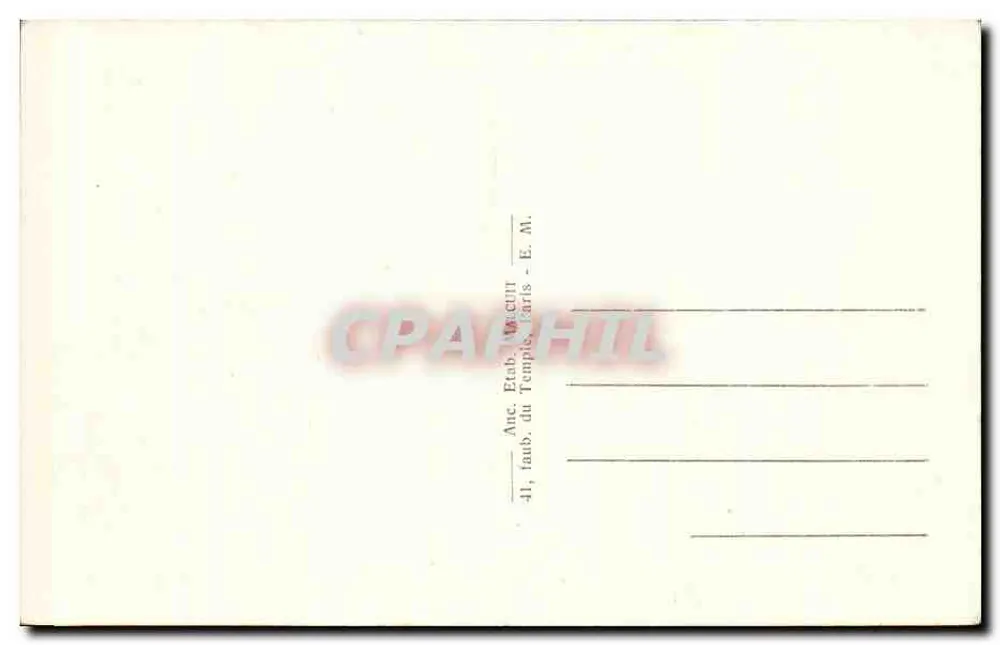 Vincennes — Vista Geral e o Forte — E.M. TW 16630 - Verso