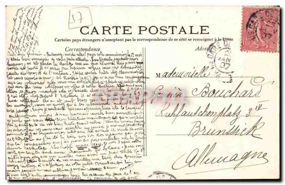 Vincennes — Panorama visto do Castelo — E.M. n°483 - Verso