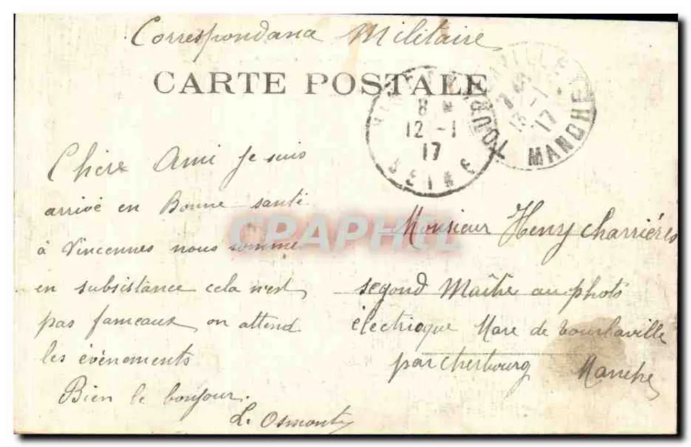Vincennes — Innenansicht des Forts, Der Bergfried und die Gräben — anonymer Verleger, Nr. 4838 - Rückseite