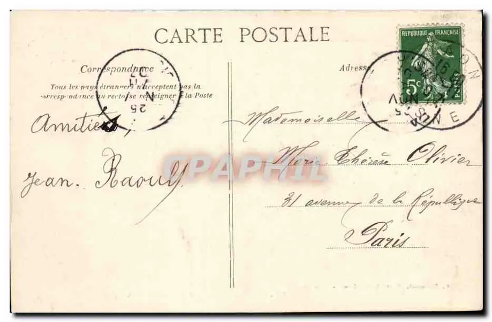 Laon — Faubourg de Vaux — P. Barnaud, Fot. Ed. Laon - Dépôso, n°80 - Verso