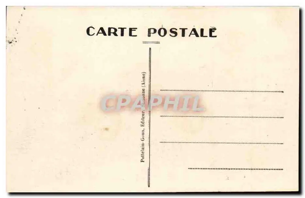 Camp de Sissonne — Erinnerungskarte — Pottelein-Goux, Verlag (Aisne) - Rückseite