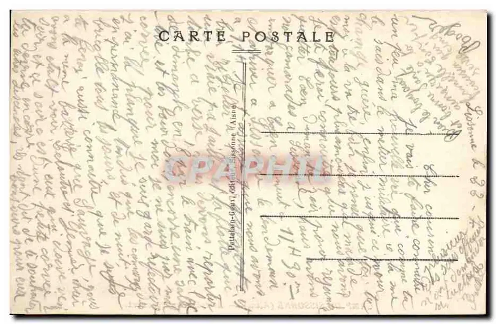 Lager Sissonne (Aisne) — Ankunft eines Regiments. - Rückseite