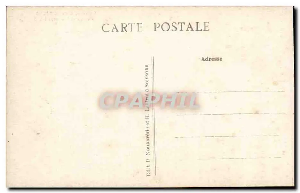 Catedral de Soissons — Abside e Transepto Norte — Edição B. Nougaredé e H. Lestrat em Soissons - Verso