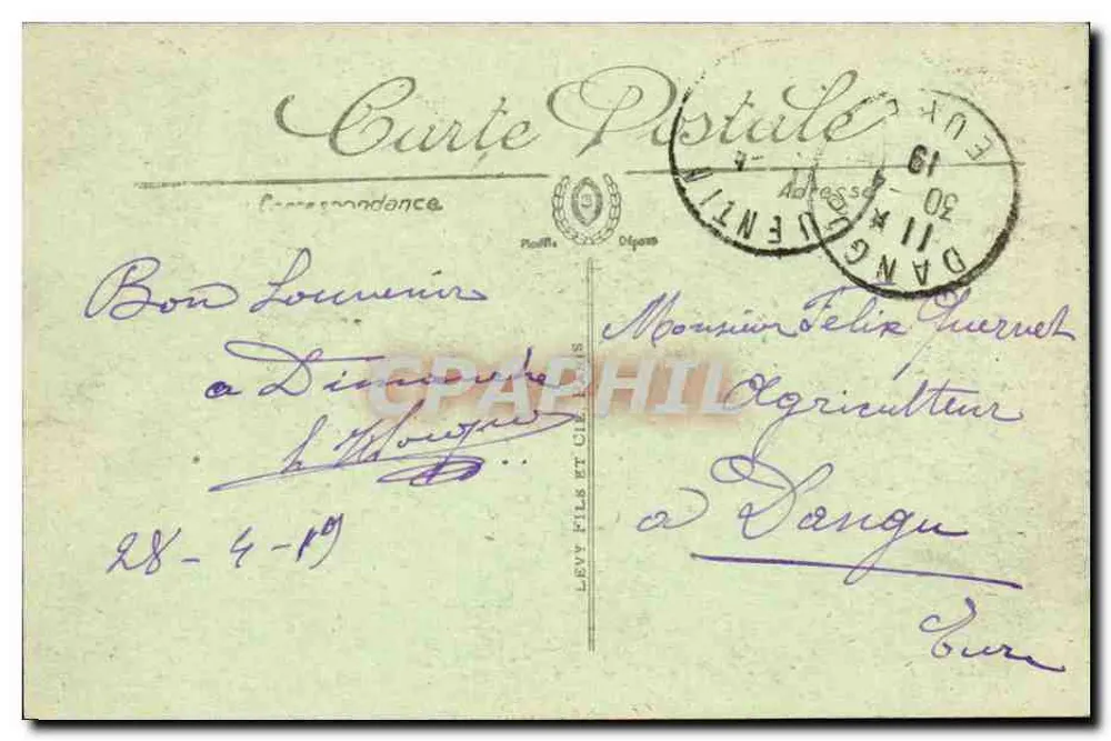 Les Halles — A Grande Guerra — Saint-Quentin — Seção fotográfica do exército - Verso