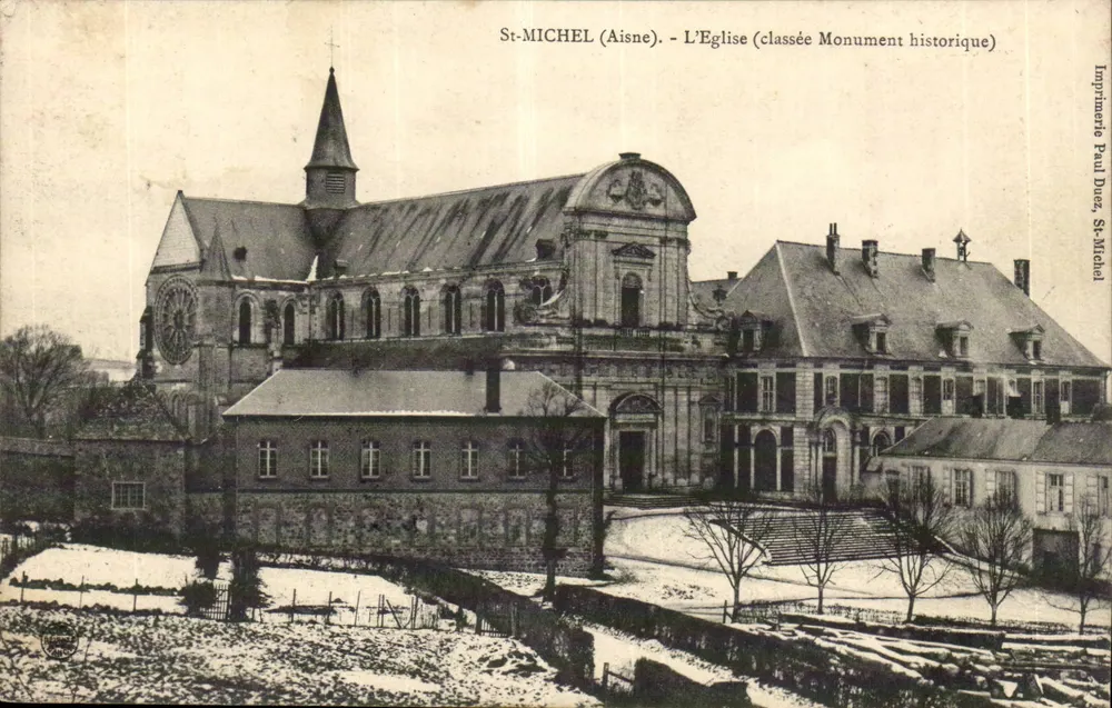 St-Michel (Aisne) — Die Kirche (als historisches Monument klassifiziert) — Druckerei Paul Duez, St-Michel - Vorderseite