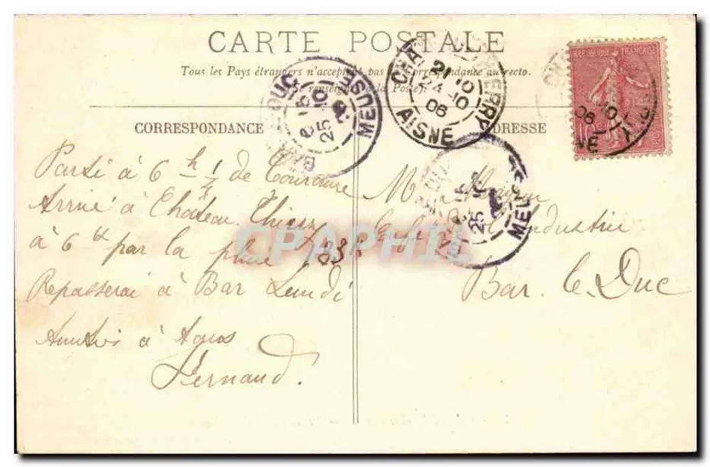 Castelo-Thierry — Promenade de la Levée — Ehrhard, fot. - Castelo-Thierry - Verso
