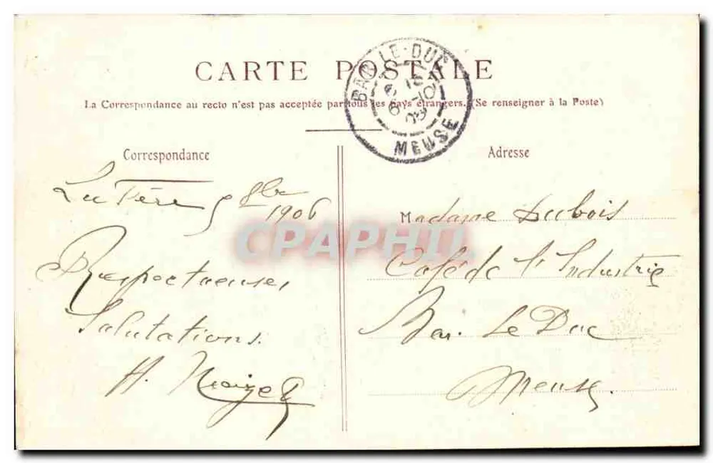 La Fère — A porta do Bourget (II) — editor não identificado, n° 144 - Verso