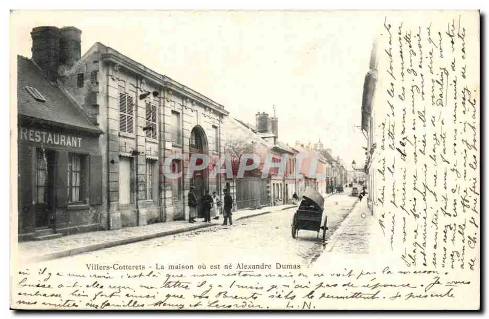 Villiers-Cotterets — Das Haus, in dem Alexandre Dumas geboren wurde — A. Bruger Frères, phot. - Vorderseite
