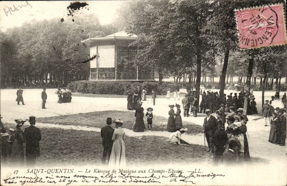Saint-Quentin — Le Kiosque de Musique aux Champs-Élysées — LL - Recto