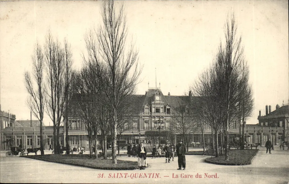 Saint-Quentin — Estação do Norte — Editor anônimo, n° 34 - Frente
