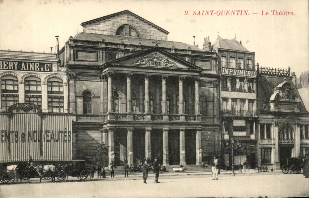 Saint-Quentin — O Teatro — Editor: F. Dons & Cie, n°9 - Frente