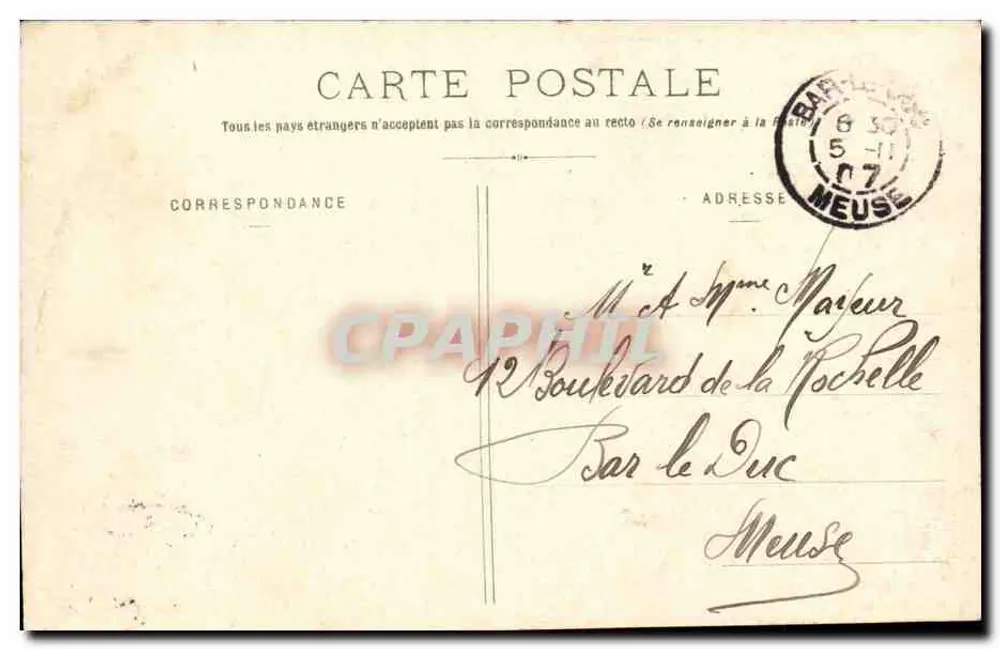 Laon - A Estação — Ferrovia — D. G., editor, Laon - Verso