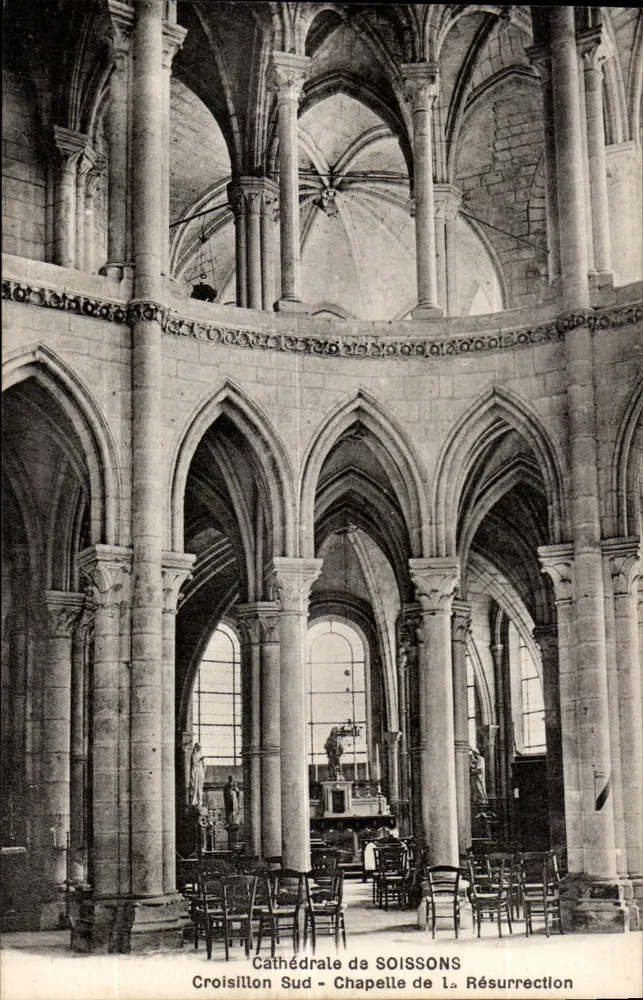 Catedral de SOISSONS — Croisillon Sul - Capela da Ressurreição - Frente