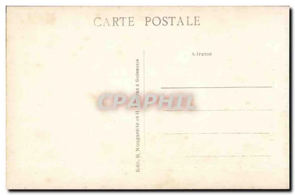 Catedral de Soissons — Fachada Sul — Editor R. Nougaret em Soissons - Verso