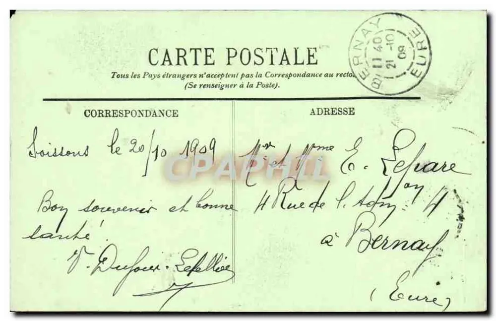 Soissons — A Catedral — A Fachada — LL. - Verso