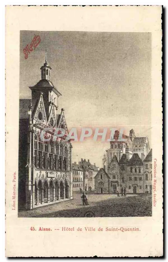 Hôtel de Ville van Saint-Quentin — Aisne — Léon Marotte, Parijs, n°45 - Voorkant