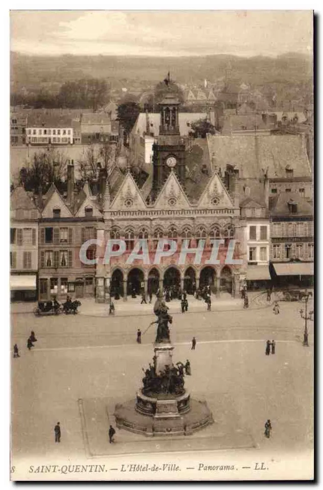 Saint-Quentin — L'Hôtel-de-Ville — Panorama — LL. - Recto