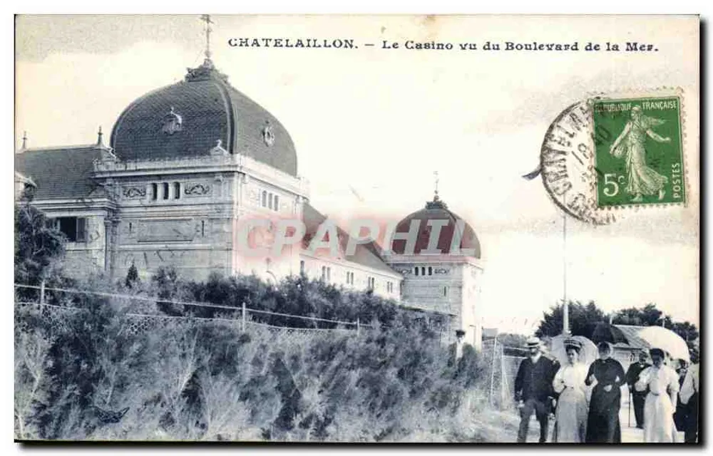 Châtelaillyon — Der Casino von der Avenue de la Mer aus gesehen — Verlag Graphil - Vorderseite