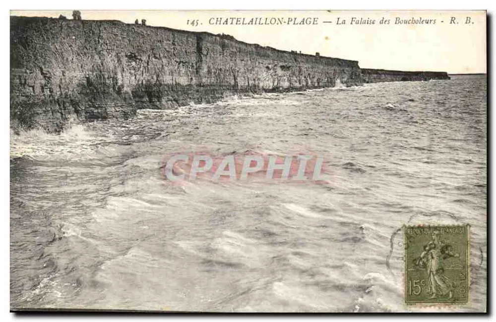 Châtelailly-Plage — A Falaise dos Boucholeurs — R. B. - Frente