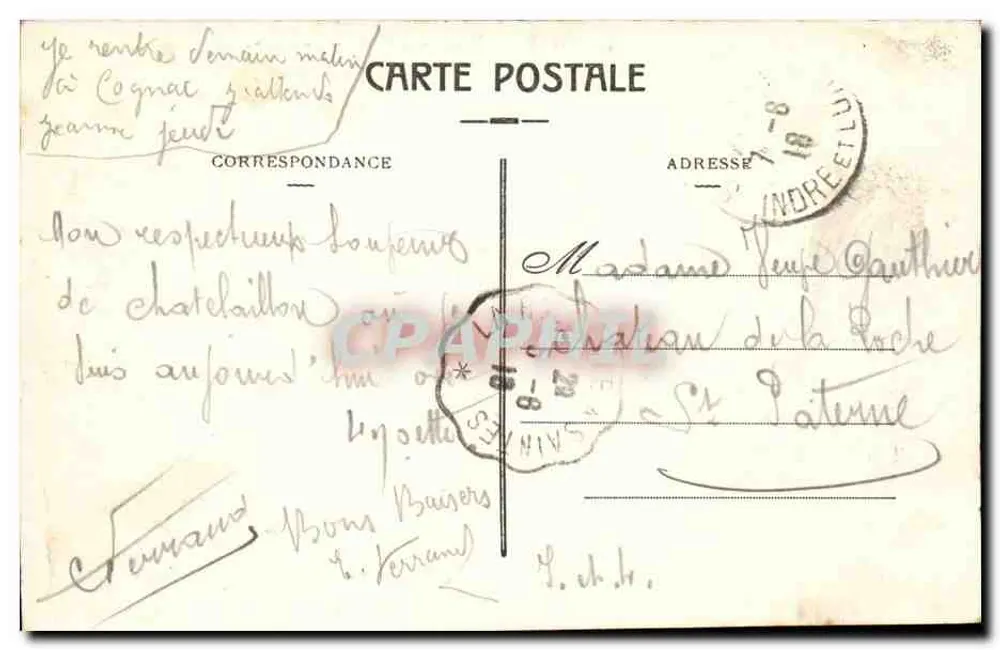 Châtelailly-Plage — A Falaise dos Boucholeurs — R. B. - Verso