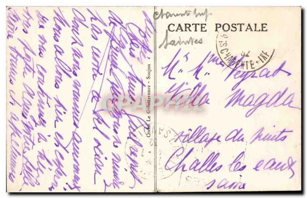 Saint-Georges-de-Didonne — A Praia — editor não identificado, número de série não visível - Verso