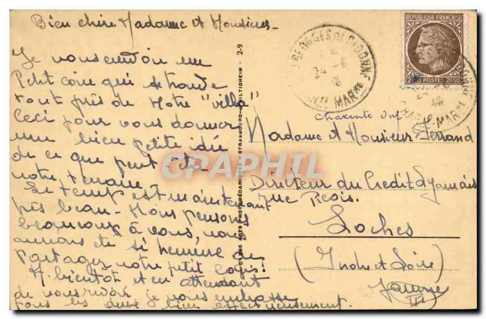 St-Georges de Didonne — vista da praia com pinheiro — editor A.R. n°54 - Verso