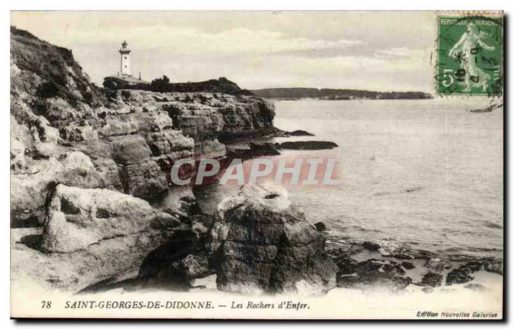 Saint-Georges-de-Didonne — Os Rochos do Inferno — Edição Nouvelles Galeries, n°78 - Frente