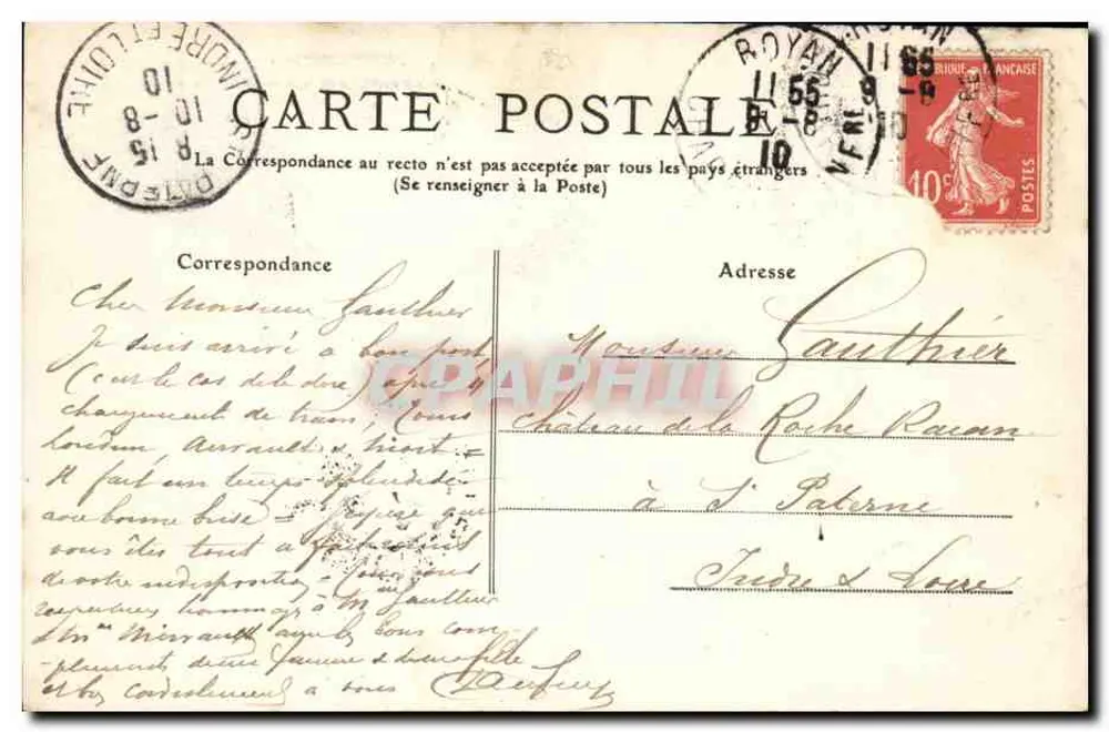 PONTAILLAC, die Bucht und die Villen — Charente-Inférieure — 107 — Umgebung von ROYAN - Rückseite