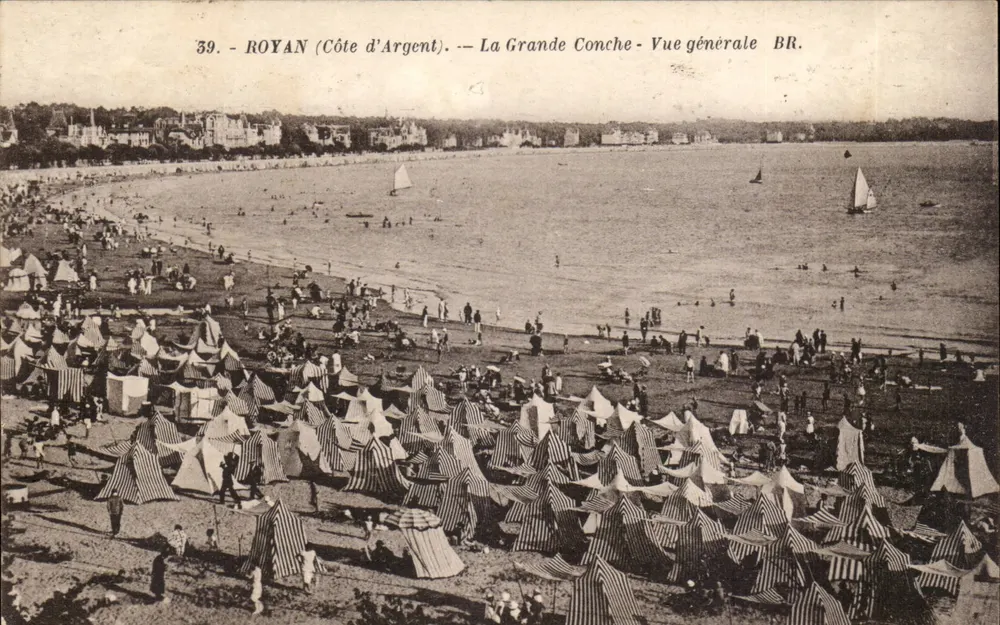 Royan (Côte d'Argent) — La Grande Conche — Vista geral BR. - Frente