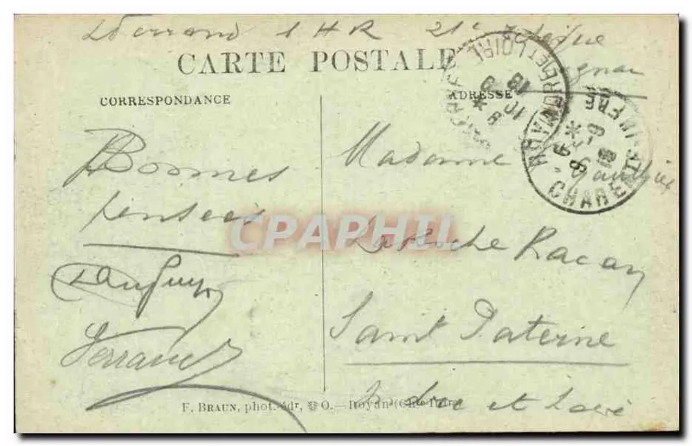Royan — A Baía (Efeito de Noite) — F. Braun, fot. &dr. O. — Royan (Charente-Infr.) - Verso