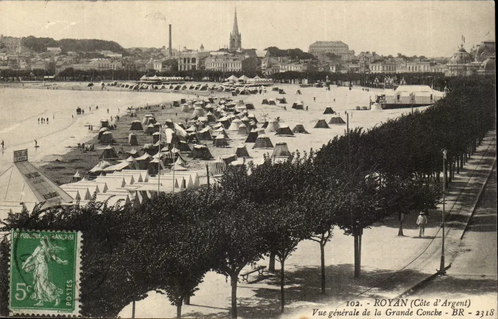 Royan (Costa de Argent) — Vista geral da Grande Conche — BR - 2318 - Frente