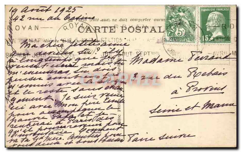 Royan (Côte d'Argent) — Die Strand und das Casino Foncillon — BR - Rückseite
