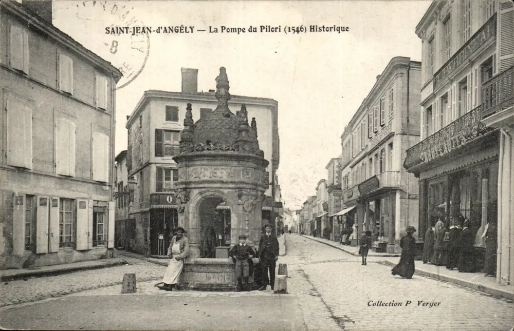 Saint-Jean-d'Angély — Die Pilonri-Pumpe (1546) Historisch — Sammlung P. Verger - Vorderseite