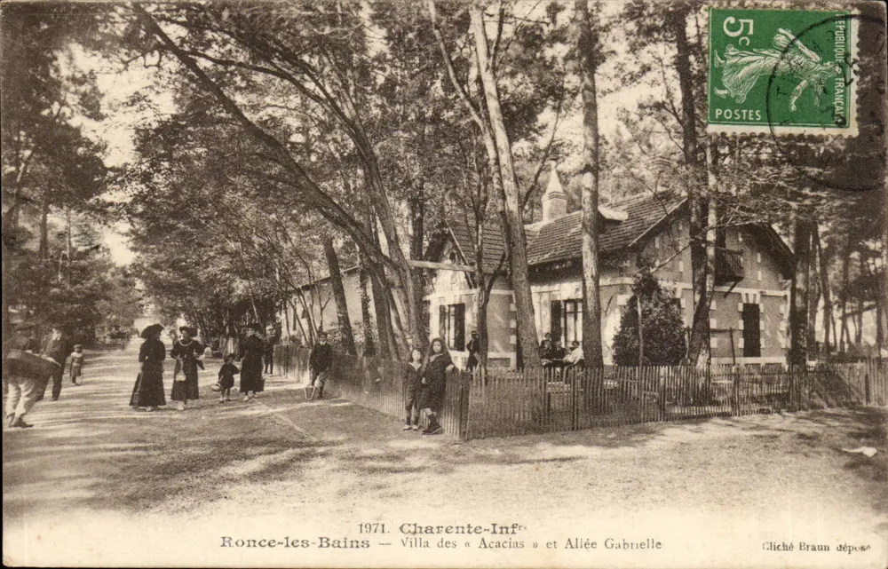 Ronce-les-Bains — Villa der « Acacias » und Gabrielle-Allee — Cliché Braun eingetragen - Vorderseite