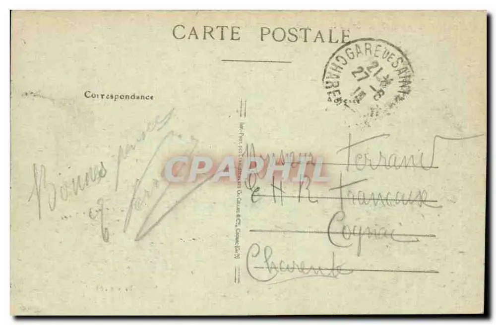 Saintes — Arène Gallo-Romana, vista general — Pap. J Prévoast, Ed. - Reverso