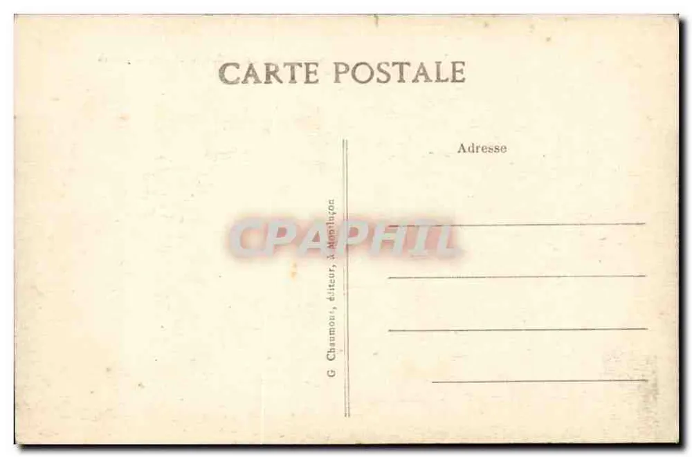 Montluçon — Vista Geral das Fábricas — G. Chaumous, editor - Verso