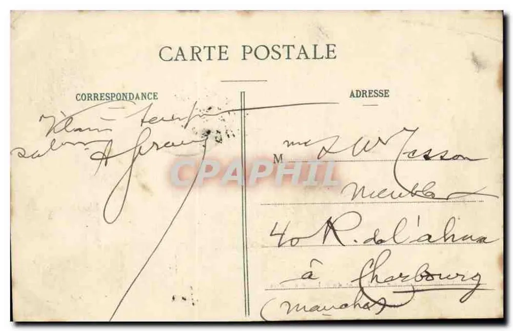 Vichy - Ein Eckbereich des Parks und des Palastes der Quellen — Verlag P. B., Vichy - Rückseite