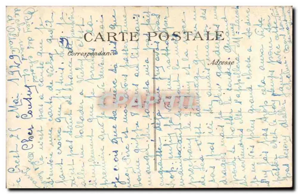 Vichy — La Grande Allée du Parc vers le Palais des Sources — V.D. n°2640 - Verso